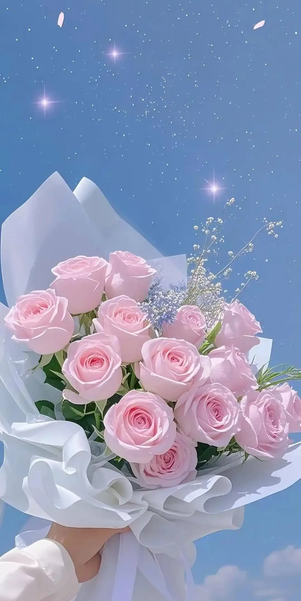 浪漫的玫瑰花束桌布