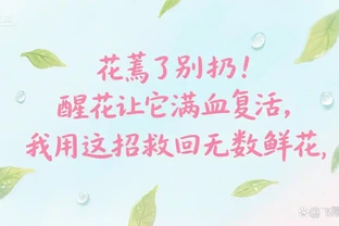 花蔫了別扔！醒花讓它滿血復活，我用這招救回無數鮮花