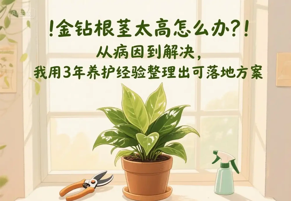 金鑽根莖太高怎麼辦?從病因到解決,我用 3 年養護經驗整理出可落地方案