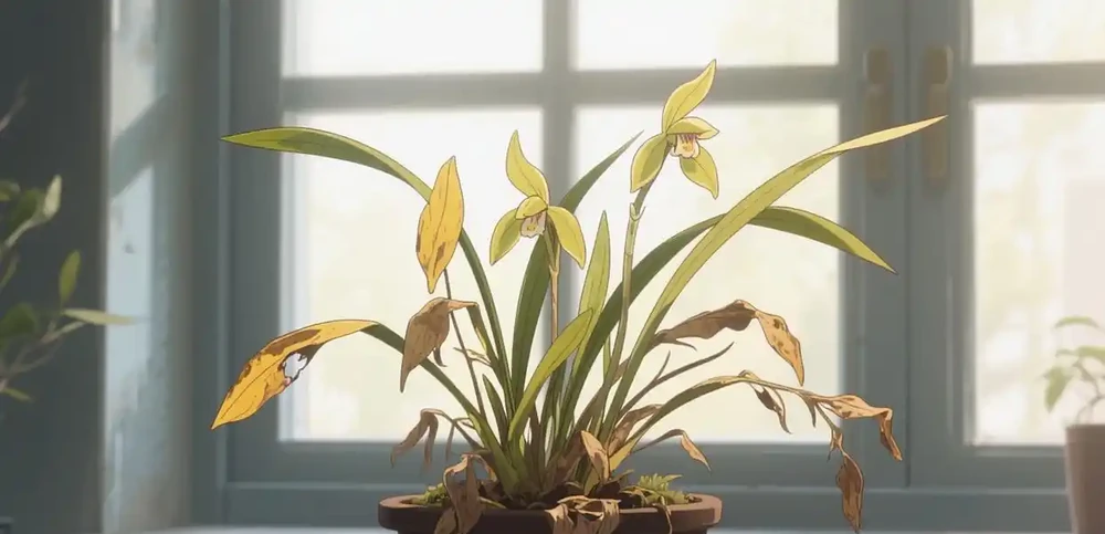 蘭草花葉子發黃乾枯是什麼原因?蘭草花黃葉?5招定位原因+4季養護重點,3分鐘學會