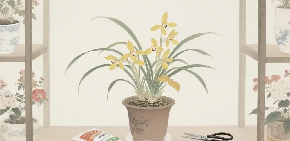 蘭草花葉子發黃乾枯是什麼原因?蘭草花黃葉?5招定位原因+4季養護重點,3分鐘學會