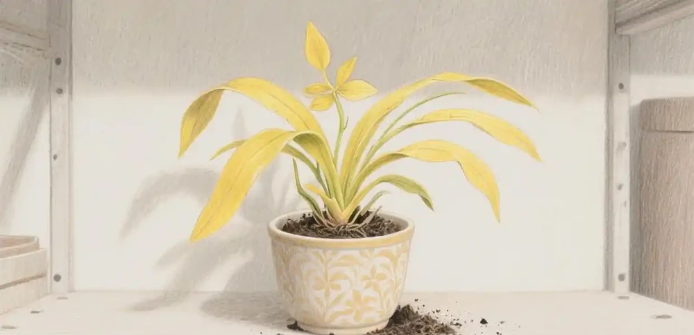 蘭草花葉子發黃乾枯是什麼原因?蘭草花黃葉?5招定位原因+4季養護重點,3分鐘學會