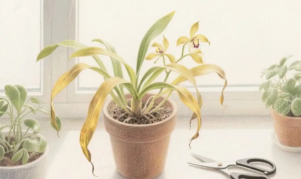 蘭草花葉子發黃乾枯是什麼原因?蘭草花黃葉?5招定位原因+4季養護重點,3分鐘學會