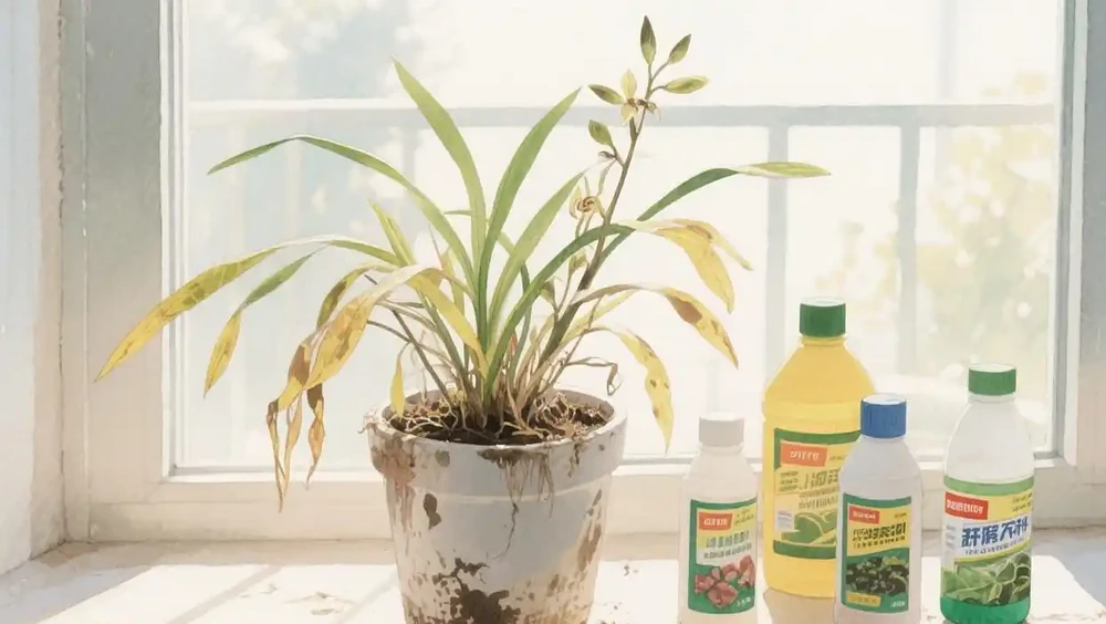 蘭草花葉子發黃乾枯是什麼原因?蘭草花黃葉?5招定位原因+4季養護重點,3分鐘學會