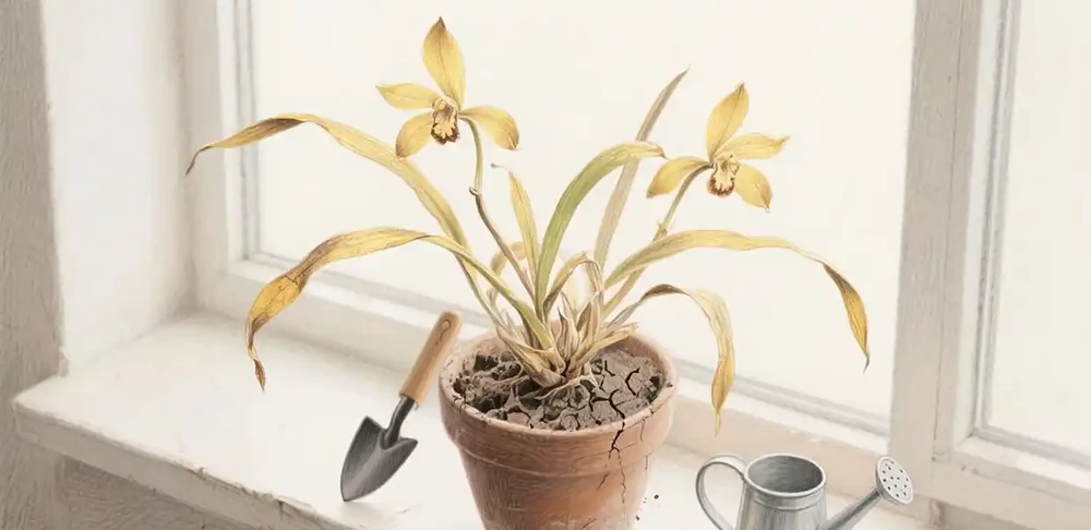 蘭草花葉子發黃乾枯是什麼原因?蘭草花黃葉?5招定位原因+4季養護重點,3分鐘學會
