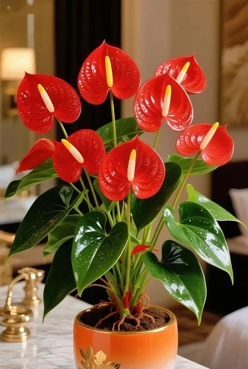 火鶴花花後「急救」指南:剪一刀、換次盆、喂點肥,葉片油亮花不斷