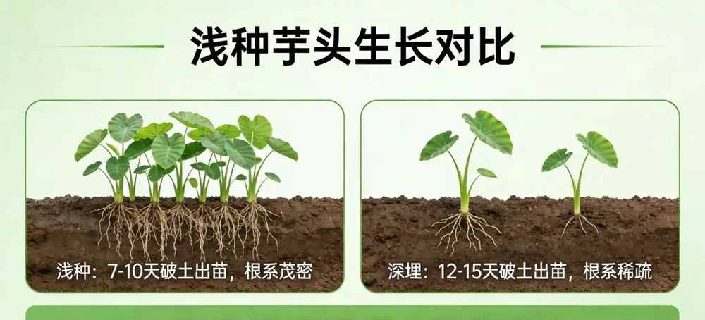 種芋頭別隻會埋!記住「淺種深蓋」四字訣,子芋多得挖不完