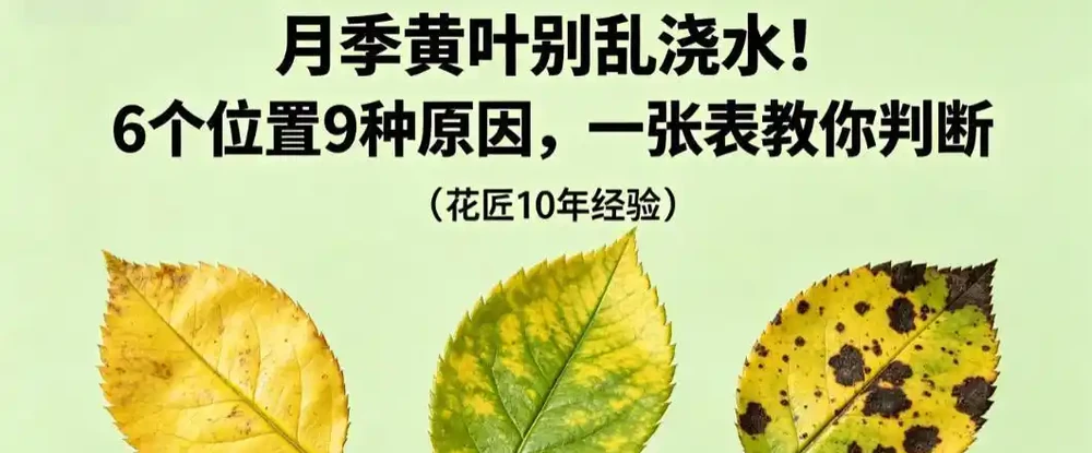 玫瑰黃葉別再瞎折騰了!先看這6個位置再動手,90%的花友都做錯了