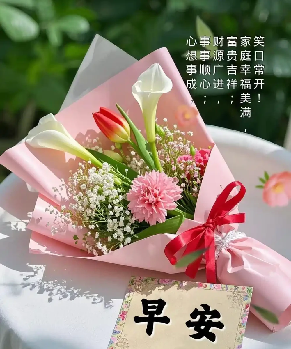 18張頂漂亮的玫瑰花早安圖帶著花香與祝福向您而來，請開心收下吧