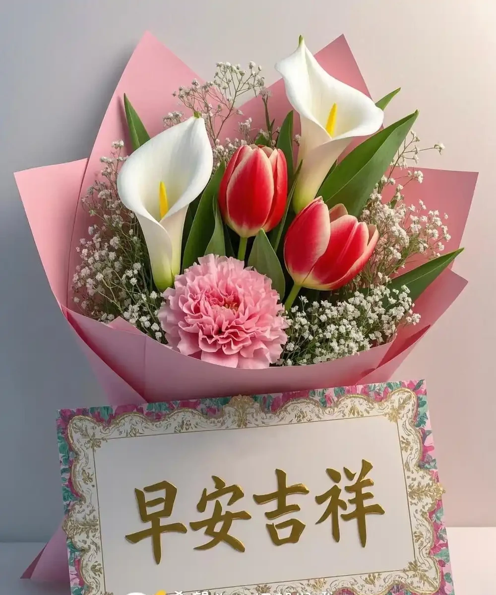 18張頂漂亮的玫瑰花早安圖帶著花香與祝福向您而來，請開心收下吧