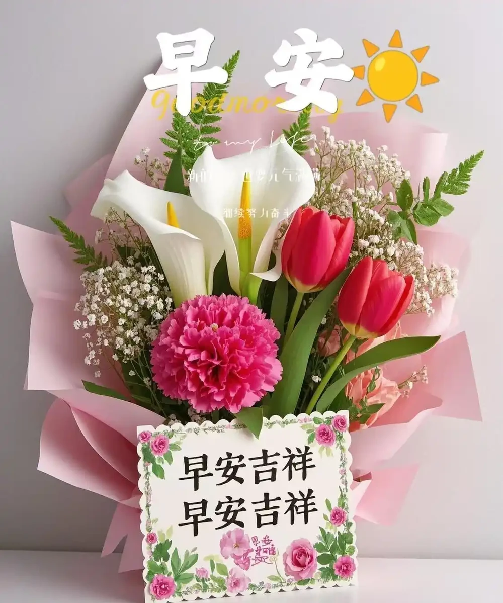18張頂漂亮的玫瑰花早安圖帶著花香與祝福向您而來，請開心收下吧