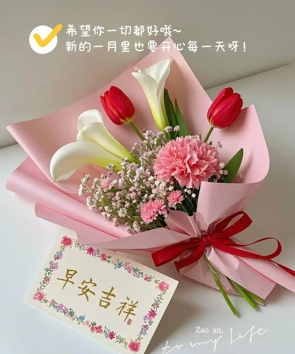 18張頂漂亮的玫瑰花早安圖帶著花香與祝福向您而來，請開心收下吧