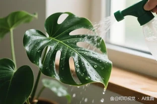 淘米水別倒掉！裝進噴霧器裡噴黃金葛葉子，營養好葉子綠得冒油