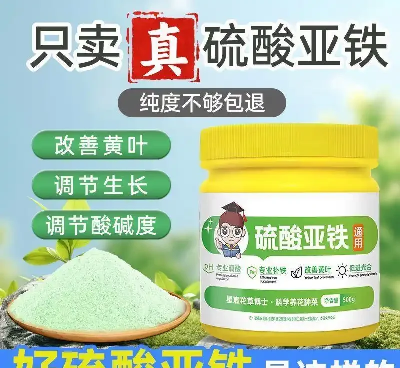 花草博士硫酸亞鐵:黃葉救星,3天轉綠,喜酸花卉的專用補鐵神器