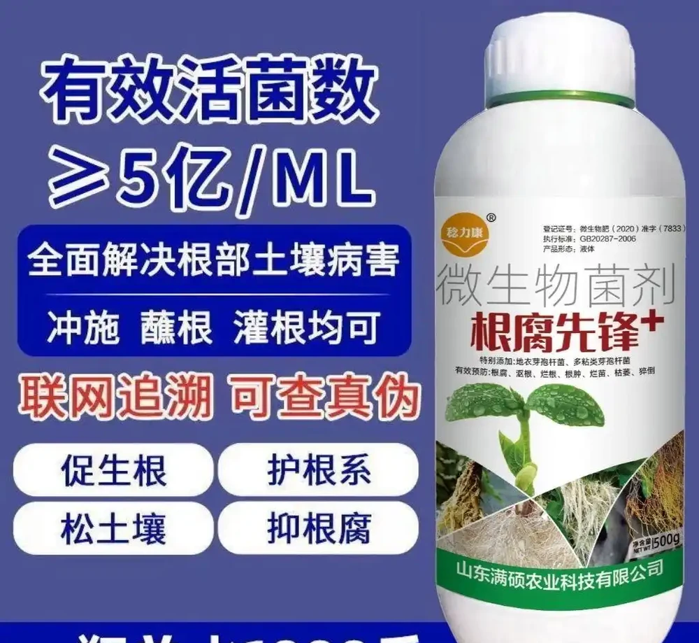 根腐剋星枯草芽孢哈茨木黴,以菌治菌救腐根,死苗弱根一用活