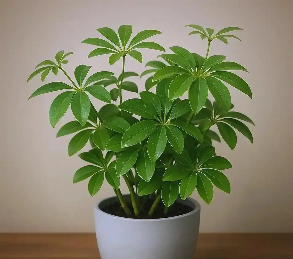 鵝掌藤葉子發黃分清8種情況，別盲目澆水施肥，找對原因葉片重回油綠