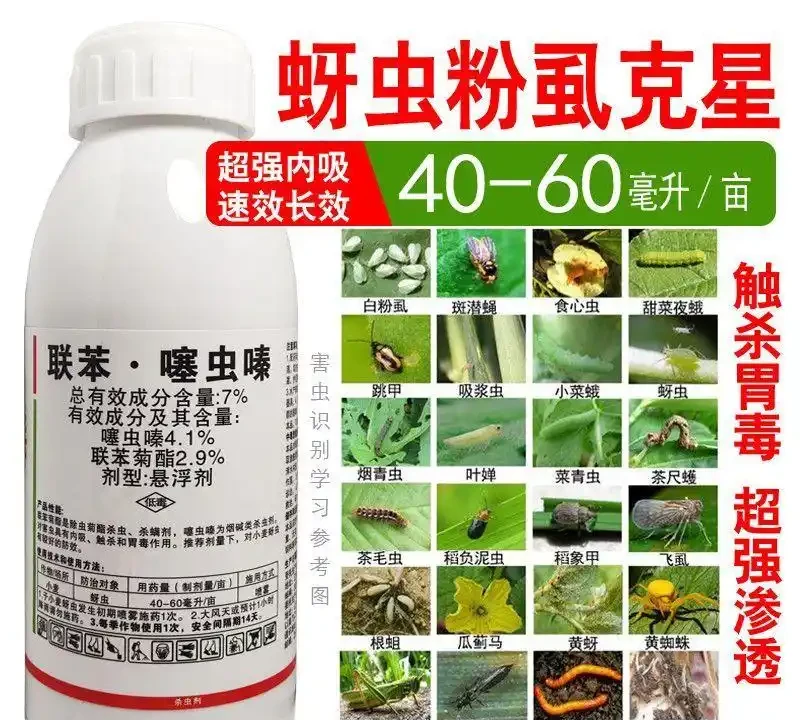 聯苯噻蟲嗪果樹蔬花椰菜卉植物小蟲粉蝨綠葉蟬蚜蟲薊馬木蝨殺蟲劑