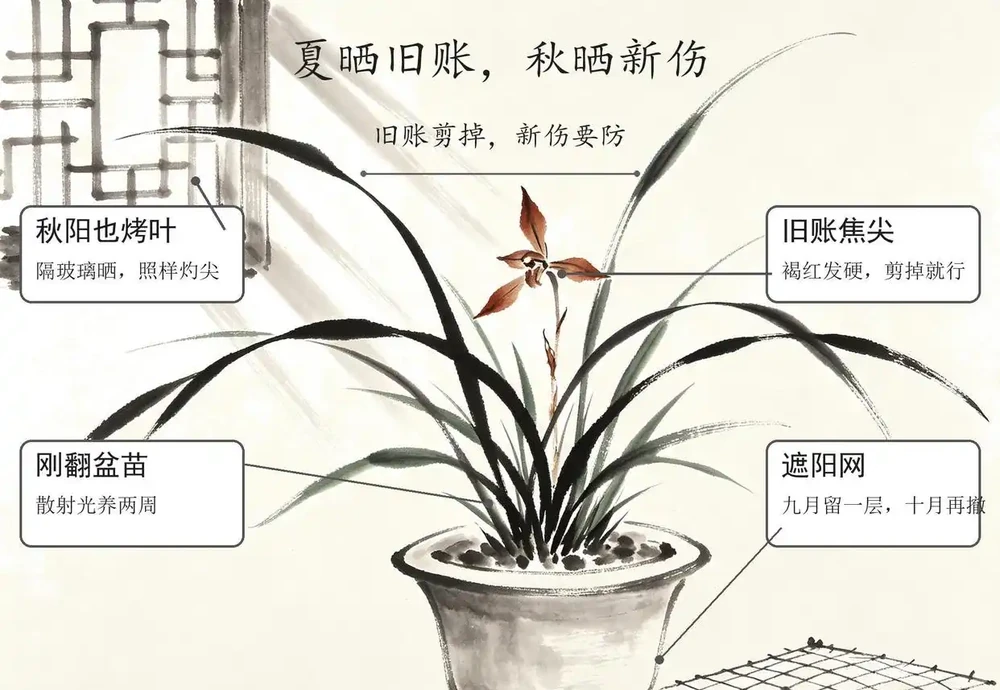蘭花焦尖是什麼原因？葉尖發黃發焦的4種情況和處理辦法