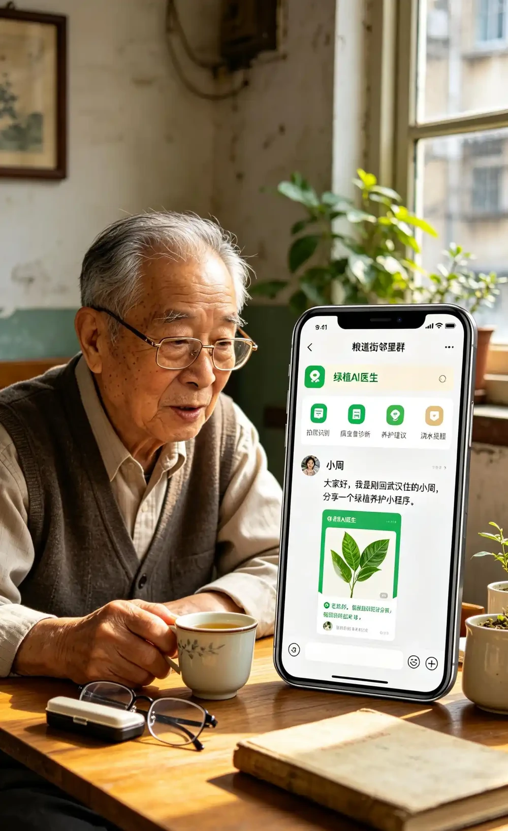 60歲退休園藝工靠AI救綠植:再也沒把荷蘭月季當成黑斑病治過